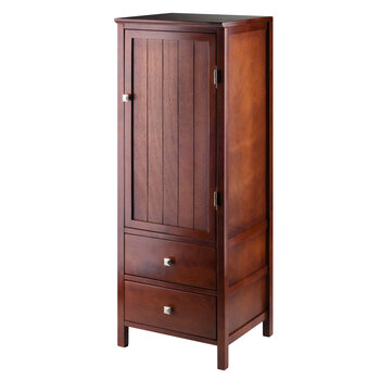 Winsome Wood Brooke Collection Jelly 2-Drawer Cupboard, Walnut Product View