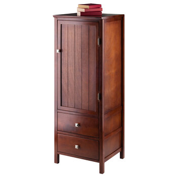 Winsome Wood Brooke Collection Jelly 2-Drawer Cupboard, Walnut Prop View