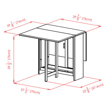 Table One Drop Leaf Dimensions