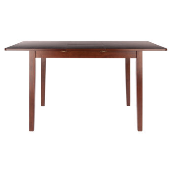 Winsome Wood Darren Collection Dining Table, Extension Top, Walnut Front View