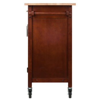 Winsome Wood Marissa Collection Kitchen Cart, Walnut Side View