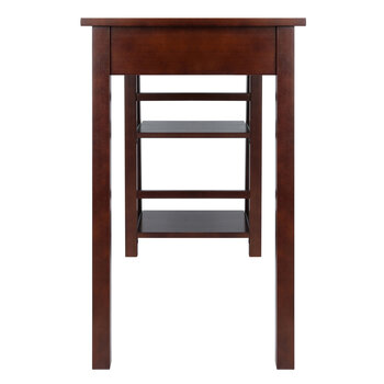 Winsome Wood Aldric Collection Writing Desk, Walnut Side View