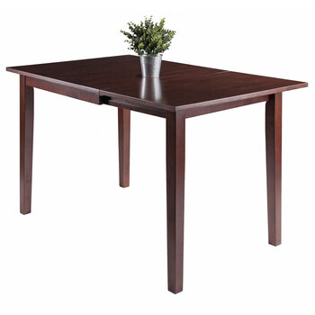 Winsome Wood Perrone Collection Drop Leaf Dining Table, Walnut Opened Prop View