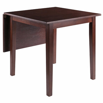 Winsome Wood Perrone Collection Drop Leaf Dining Table, Walnut Angle Back View