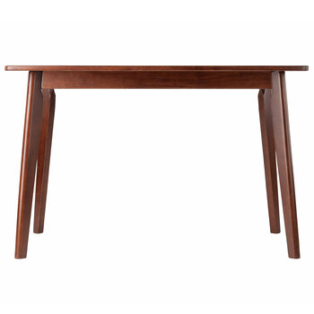Winsome Wood Shaye Collection Oblong Dining Table, Walnut Front View