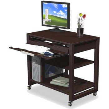 Home Office Computer Desk With Pull Out Keyboard Tray Cpu