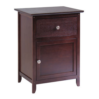 Night Stand/ Accent Table Antique Walnut Finish